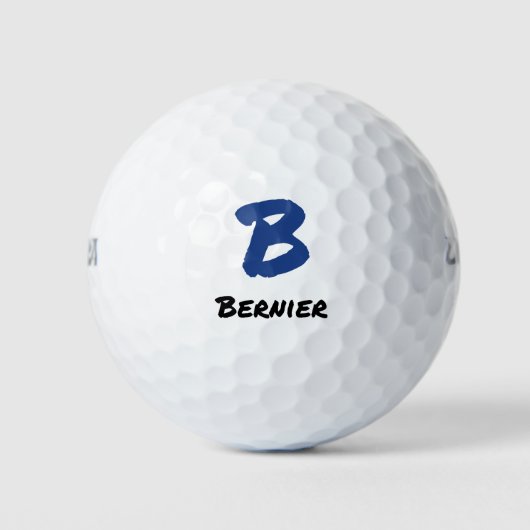 Maxime Bernier Canada Bold Blue Letter B Color Golfball (Vorderseite)