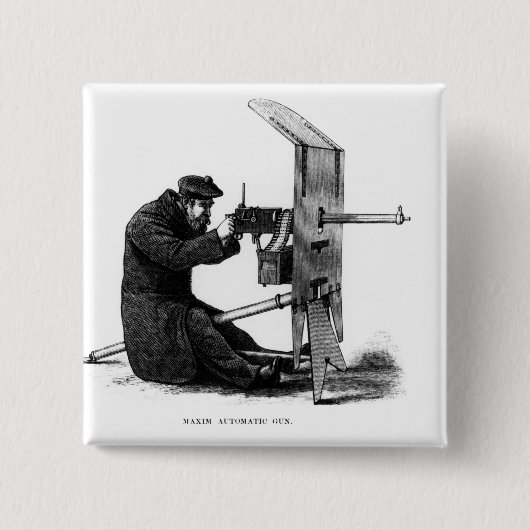 Maxime-Maschinengewehr Button (Vorderseite)