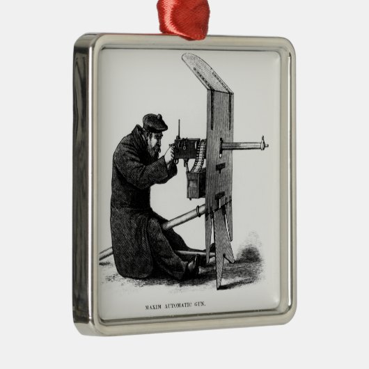 Maxime-Maschinengewehr Silbernes Ornament (Rechts)