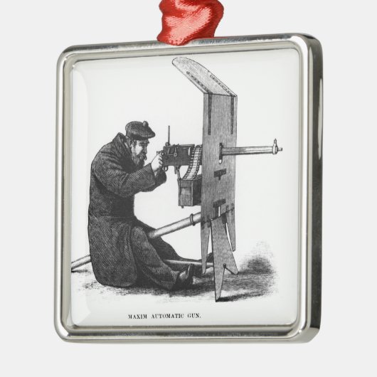 Maxime-Maschinengewehr Silbernes Ornament (Links)