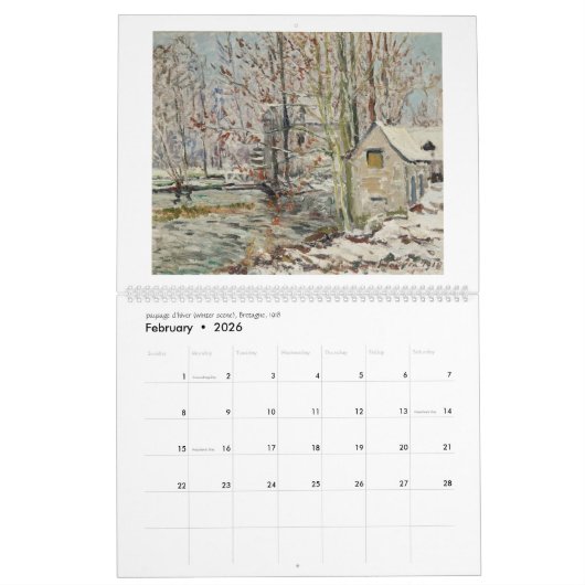 Maxime Maufra 2020 Impressionist Art Calendar Kalender (Feb 2026)