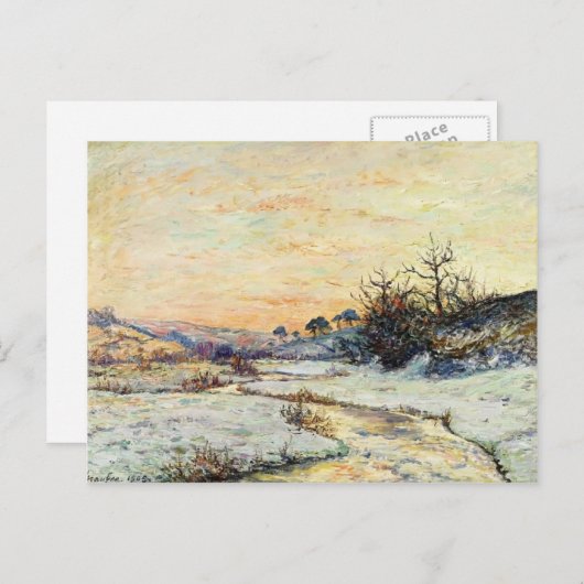 Maxime Maufra - Morgen im Winter Postkarte (Vorne/Hinten)
