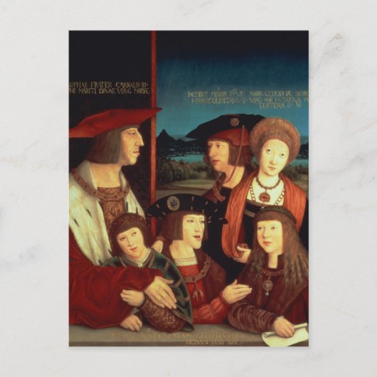 Maximilian I mit seiner ersten Ehefrau Postkarte (Vorderseite)