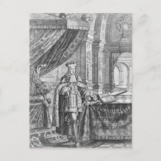 Maximilian II Emanuel , bayerischer Fürst Postkarte (Vorderseite)