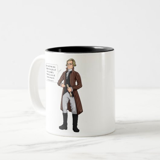 Maximilian Robespierre Zitat 1 Zweifarbige Tasse (Vorderseite Links)
