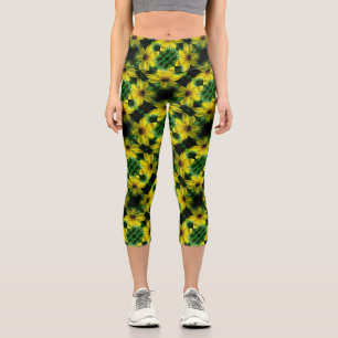 Maximilian Sonnenblume Abstraktes Muster Capri Leggings