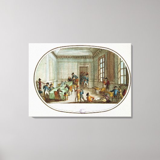 Maximilien de Robespierre verletzt Leinwanddruck (Vorderseite)