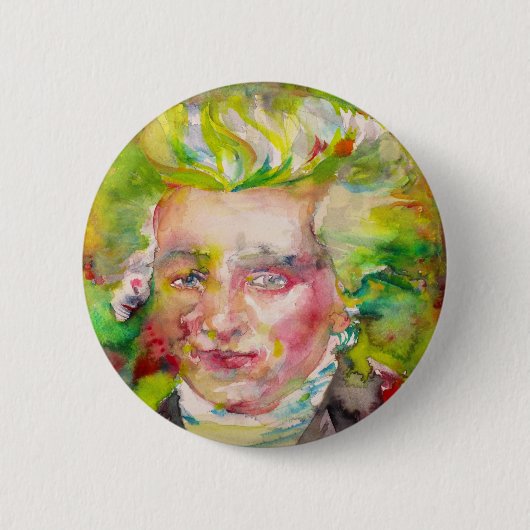 MAXIMILIEN ROBESPIERRE - Aquarell auf Papier Button (Vorderseite)