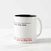 Maximum und Minimum Zweifarbige Tasse (VorderseiteRechts)