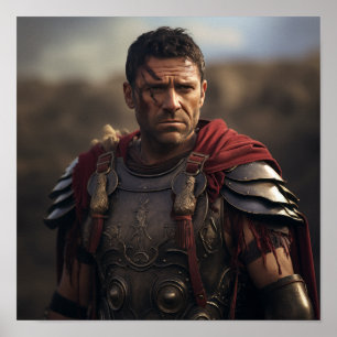 Maximus der römische General als Retiarius Gladiat Poster