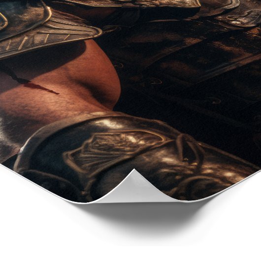 Maximus Gladiator Poster - Inspirierend römischer  (Ecke)