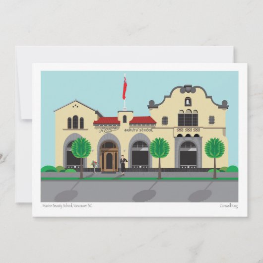 Maxine Beauty School - Vancouver BC Feiertagskarte (Vorderseite)