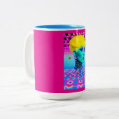 Maxine Headroom Zweifarbige Tasse (Vorderseite Links)