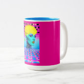 Maxine Headroom Zweifarbige Tasse (VorderseiteRechts)
