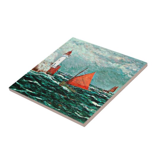 Maxine Maufra art: Zurück zu den Fischerbooten Fliese (Seite)