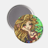 "Maxine" Meerjungfrau Beta Fish Fantasy Fairy Art Magnet (Vorderseite/Rückseite)