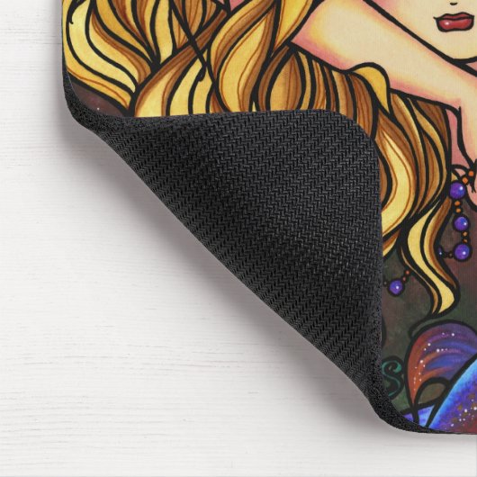 "Maxine" Meerjungfrau-Betafisch-Fantasie-Fee-Kunst Mousepad (Ecke)