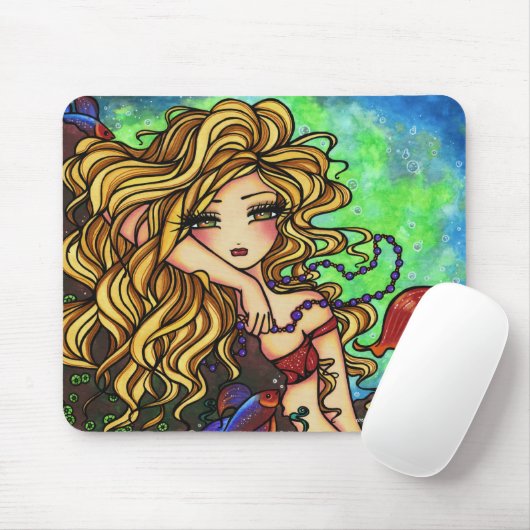 "Maxine" Meerjungfrau-Betafisch-Fantasie-Fee-Kunst Mousepad (Mit Mouse)