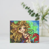 "Maxine" Mermaid Beta Fisch Fantasy Postkarte (Stehend Vorderseite)
