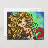"Maxine" Mermaid Beta Fisch Fantasy Postkarte (Vorne/Hinten)