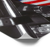 Maxonbikewithflagge Poster (Ecke)