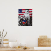 Maxonbikewithflagge Poster (Küche)