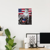 Maxonbikewithflagge Poster (Heimbüro)