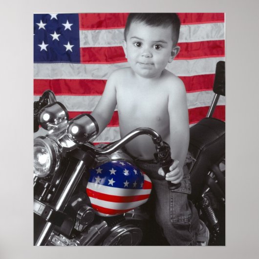 Maxonbikewithflagge Poster (Vorne)