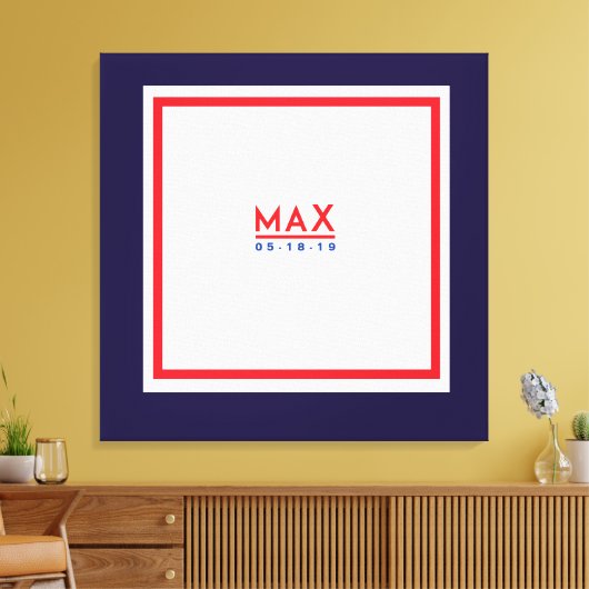 MAX's Bar Mitzvah Sign in Board Memory Keepake Leinwanddruck (Insitu (Wohnzimmer))