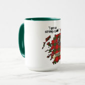 Maxwell Clan Abzeichen & Tartan Map of Scotland Gi Tasse (Vorderseite Links)