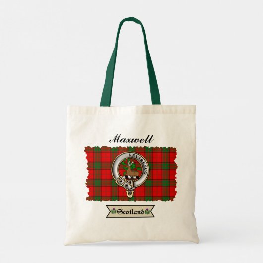 Maxwell Clan Abzeichen & Tartan Tasche (Rückseite)