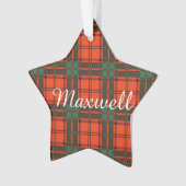 Maxwell Clan Kariert Scottish tartan Ornament (Vorderseite)