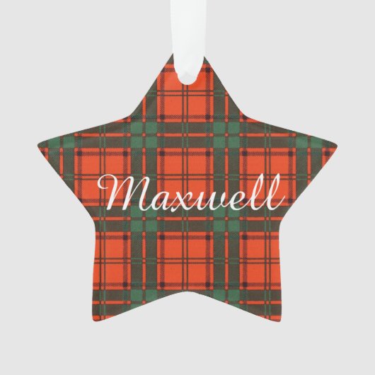 Maxwell Clan Kariert Scottish tartan Ornament (Vorderseite)