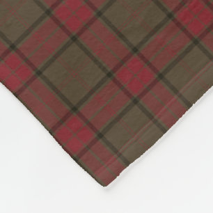 Maxwell Clan Red and Brown Jagd Tartan Fleecedecke