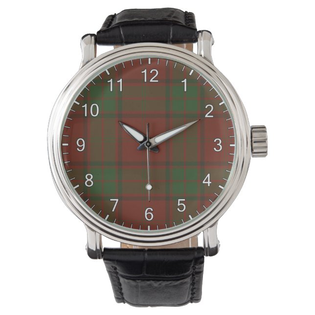 Maxwell Clan Tartan Armbanduhr (Vorderseite)