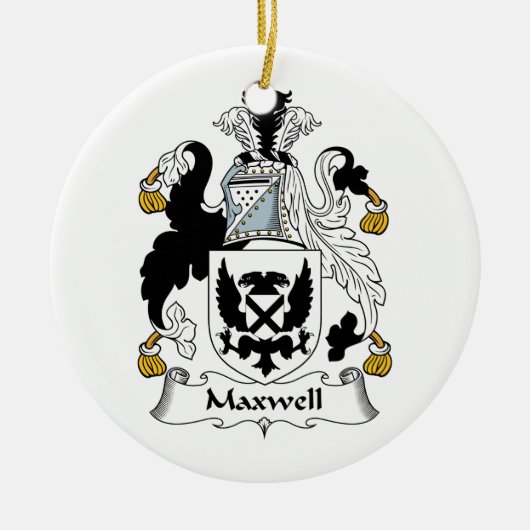 Maxwell-Familienwappen Keramikornament (Vorne)