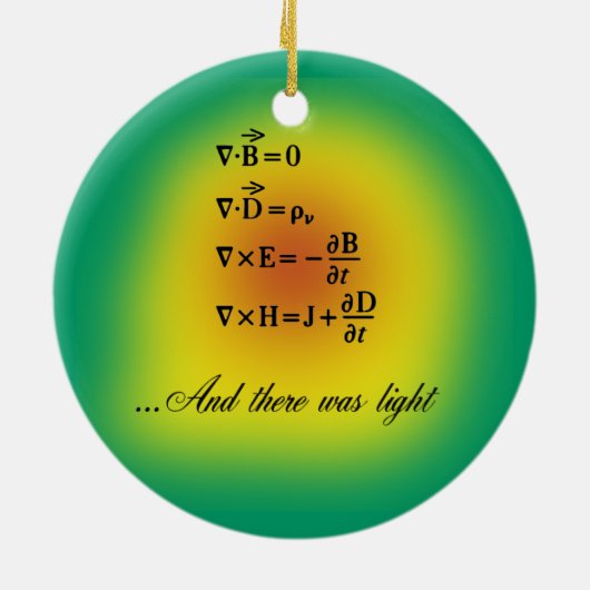 Maxwell-Gleichungen Keramik Ornament (Hinten)