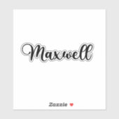 Maxwell Name - Handgeschriebene Kalligrafie Aufkleber (Blatt)