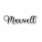 Maxwell Name - Handgeschriebene Kalligrafie Aufkleber (Vorderseite)