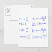 Maxwell-Physik-Gleichung Postkarte (Vorne/Hinten)
