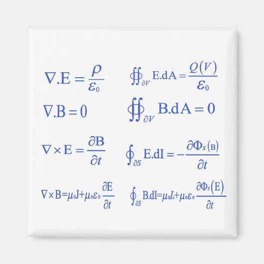 Maxwell-Physikgleichung Magnet (Vorne)