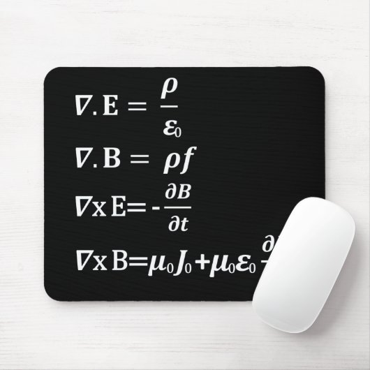 Maxwell-Physikgleichung Mousepad (Mit Mouse)