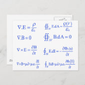 Maxwell-Physikgleichung Postkarte (Vorne/Hinten)