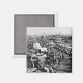 Maxwell Street Chicago Circa 1950er Jahre Flea Mar Magnet (Vorderseite/Rückseite)