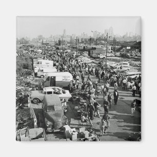 Maxwell Street Chicago Circa 1950er Jahre Flea Mar Magnet