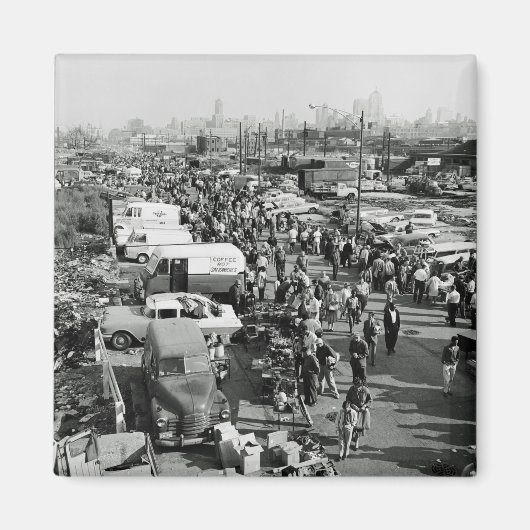 Maxwell Street Chicago Circa 1950er Jahre Flea Mar Magnet (Vorne)