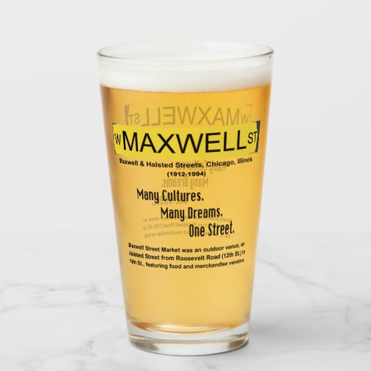 Maxwell Street Market, Chicago, Illinois Glas (Vorne (Gefüllt))