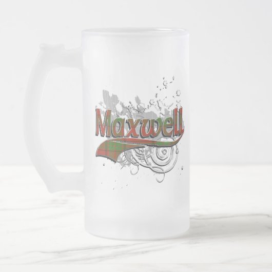 Maxwell Tartan Grunge Mattglas Bierglas (Links)