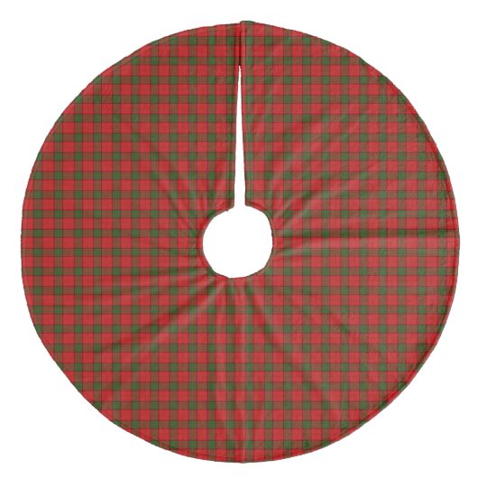 Maxwell Tartan Rot kariert Fleece Weihnachtsbaumdecke (Vorderseite)