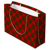 Maxwell Tartan Rot kariert Große Geschenktüte (Rückseite Schrägansicht)
